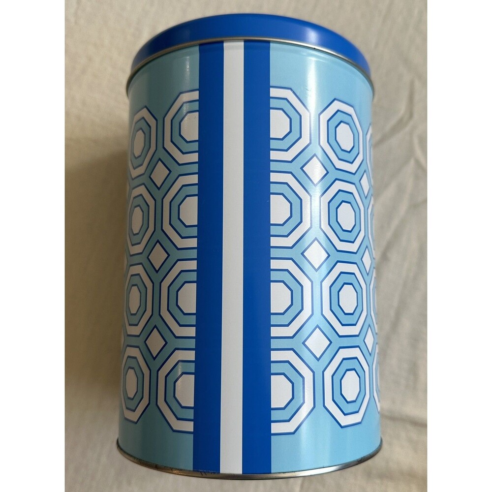 RARE Jonathan Adler Keurig Canister Tin Abstract Limited Edition 2020 Mod Blue